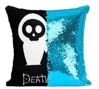 Fabulous Coussin avec Housse Sequin - Paillettes Turquoise Death Note Chibi Minuscule Personnage [40 x 40 cm] Turquoise G