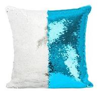 Fabulous Coussin avec Housse Sequin - Paillettes Turquoise Estampe Japonaise 3 Arbre au Bord de l'Eau [40 x 40 cm] Turquoise G