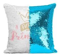 Fabulous Coussin avec Housse Sequin - Paillettes Turquoise Future Princesse [40 x 40 cm] Turquoise G