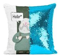 Fabulous Coussin avec Housse Sequin - Paillettes Turquoise Game of Geek Hodor Yoda Game of Thrones Star Wars 2 [40 x 40 cm] Turquoise G