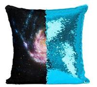 Fabulous Coussin avec Housse Sequin - Paillettes Turquoise M101 Galaxie du Moulinet [40 x 40 cm] Turquoise G