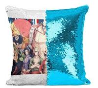 Fabulous Coussin avec Housse Sequin - Paillettes Turquoise One Piece Personnages [40 x 40 cm] Turquoise G