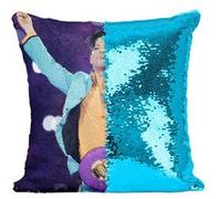 Fabulous Coussin avec Housse Sequin - Paillettes Turquoise Prince Live Super Bowl [40 x 40 cm] Turquoise G