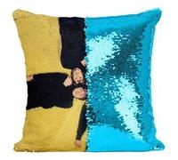 Fabulous Coussin avec Housse Sequin - Paillettes Turquoise The Beatles Hampstead 1965 [40 x 40 cm] Turquoise G