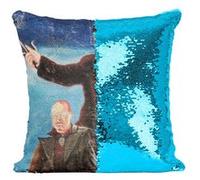 Fabulous Coussin avec Housse Sequin - Paillettes Turquoise The Matrix Affiche Film [40 x 40 cm] Turquoise G