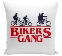 Fabulous Coussin blanc Bikers Gang - Stranger things [40x40 cm] Blanc G