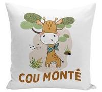 Fabulous Coussin blanc Girafe Cou Monté [40x40 cm] Blanc G
