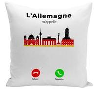 Fabulous Coussin blanc L'Allemagne M'Appelle Patrimoine et Drapeau [40x40 cm] Blanc G