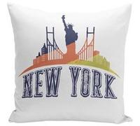Fabulous Coussin blanc New York Skyline [40x40 cm] Blanc G