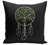 Fabulous Coussin noir Arbre Nature Dreamcatcher [40x40 cm] Noir G