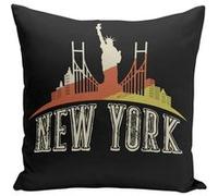 Fabulous Coussin noir New York Skyline [40x40 cm] Noir G