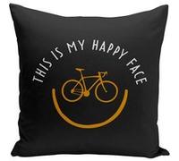 Fabulous Coussin noir This is my happy face [40x40 cm] Noir G