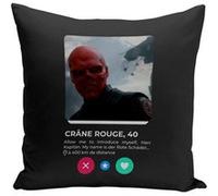 Fabulous Coussin noir Tinder Crâne Rouge [40x40 cm] Noir G