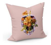 Fabulous Coussin Rose Crane et Jonquilles [40x40 cm] Rose G