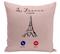 Fabulous Coussin rose La France M'Appelle Tour Eiffel [40x40 cm] Rose G