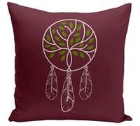 Fabulous Coussin rouge Arbre Nature Dreamcatcher [40x40 cm] Rouge G