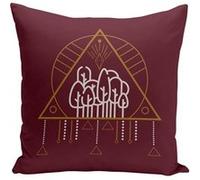Fabulous Coussin rouge Arbre Symboles Esotériques [40x40 cm] Rouge G