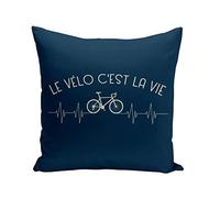 Fabulous Coussin Taie 40 x 40 cm Le Vélo C'est la Vie France Cyclisme Tour VTT Course