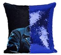 Fabulous Housse de Coussin à Sequin - Paillettes Bleu Arnold Schwarzenegger Terminator [40 x 40 cm] Bleu G