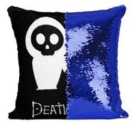 Fabulous Housse de Coussin à Sequin - Paillettes Bleu Death Note Chibi Minuscule Personnage [40 x 40 cm] Bleu G