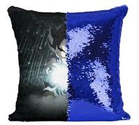 Fabulous Housse de Coussin à Sequin - Paillettes Bleu Dragon Ball Son Goku Enfant Kamehameha [40 x 40 cm] Bleu G