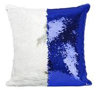 Fabulous Housse de Coussin à Sequin - Paillettes Bleu Estampe Japonaise 3 Arbre au Bord de l'Eau [40 x 40 cm] Bleu G