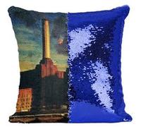 Fabulous Housse de Coussin à Sequin - Paillettes Bleu Pink Floyd Animals [40 x 40 cm] Bleu G