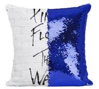 Fabulous Housse de Coussin à Sequin - Paillettes Bleu Pink Floyd The Wall [40 x 40 cm] Bleu G
