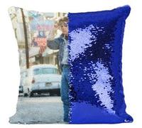 Fabulous Housse de Coussin à Sequin - Paillettes Bleu Retour Vers le Futur Marty McFly Michael J. Fox [40 x 40 cm] Bleu G
