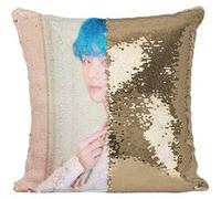 Fabulous Housse de Coussin à Sequin - Paillettes Doré BTS Map of The Soul: Persona V [40 x 40 cm] Doré G