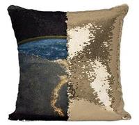 Fabulous Housse de Coussin à Sequin - Paillettes Doré ISS Splendide Photo De la Terre De Nuit Egypt [40 x 40 cm] Doré G