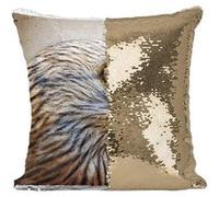 Fabulous Housse de Coussin à Sequin - Paillettes Doré Milan Royal Aigle Magnifique [40 x 40 cm] Doré G