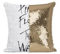 Fabulous Housse de Coussin à Sequin - Paillettes Doré Pink Floyd The Wall [40 x 40 cm] Doré G