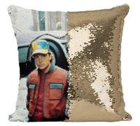 Fabulous Housse de Coussin à Sequin - Paillettes Doré Retour Vers le Futur Michael J. Fox Marty McCly [40 x 40 cm] Doré G