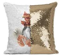 Fabulous Housse de Coussin à Sequin - Paillettes Doré Roi Poulet [40 x 40 cm] Doré G