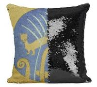 Fabulous Housse de Coussin à Sequin - Paillettes Noir Art Japonais Ecureuil [40 x 40 cm] Noir G