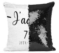 Fabulous Housse de Coussin à Sequin - Paillettes Noir J'Adore 79 Deux Sevres Departement Niort [40 x 40 cm] Noir G