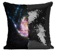Fabulous Housse de Coussin à Sequin - Paillettes Noir M101 Galaxie du Moulinet [40 x 40 cm] Noir G