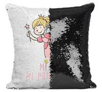 Fabulous Housse de Coussin à Sequin - Paillettes Noir Mi-Fée Mi-Princesse [40 x 40 cm] Noir G