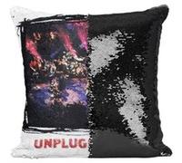 Fabulous Housse de Coussin à Sequin - Paillettes Noir Nirvana Kurt Cobain Album Unplugged in New York [40 x 40 cm] Noir G