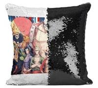 Fabulous Housse de Coussin à Sequin - Paillettes Noir One Piece Personnages [40 x 40 cm] Noir G