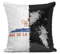 Fabulous Housse de Coussin à Sequin - Paillettes Noir Roi de la Montagne [40 x 40 cm] Noir G