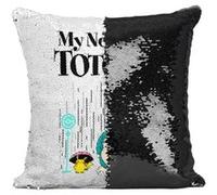 Fabulous Housse de Coussin à Sequin - Paillettes Noir Ronflex Mon Voisin Totoro [40 x 40 cm] Noir G