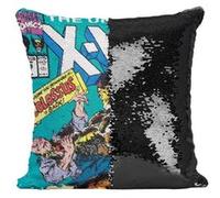 Fabulous Housse de Coussin à Sequin - Paillettes Noir X Men Marvel Couverture BD Vintage Comics [40 x 40 cm] Noir G