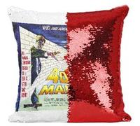Fabulous Housse de Coussin à Sequin - Paillettes Rouge Affiche 4D Man Rétro Poster [40 x 40 cm] Rouge G
