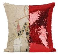 Fabulous Housse de Coussin à Sequin - Paillettes Rouge Art Deco Parapluie [40 x 40 cm] Rouge G