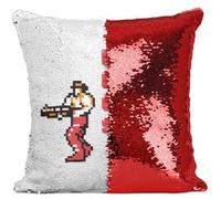 Fabulous Housse de Coussin à Sequin - Paillettes Rouge Bros Pixel Contra [40 x 40 cm] Rouge G