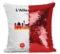 Fabulous Housse de Coussin à Sequin - Paillettes Rouge L'Allemagne M'Appelle Patrimoine et Drapeau [40 x 40 cm] Rouge G