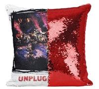 Fabulous Housse de Coussin à Sequin - Paillettes Rouge Nirvana Kurt Cobain Album Unplugged in New York [40 x 40 cm] Rouge G