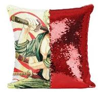 Fabulous Housse de Coussin à Sequin - Paillettes Rouge One Piece Zoro Katana [40 x 40 cm] Rouge G